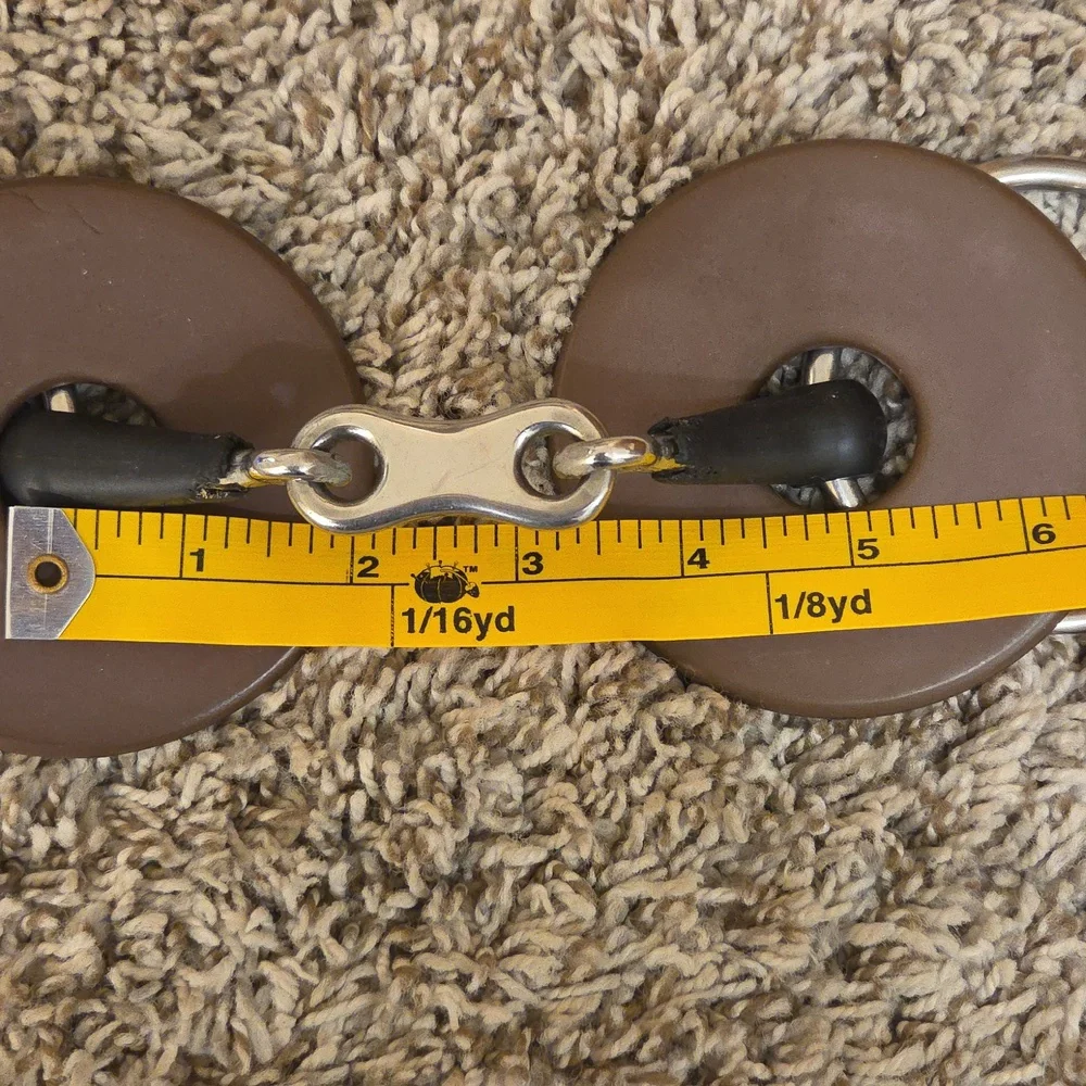 Bevel French Link Rubber Horse Bit - Picture 5 of 5
